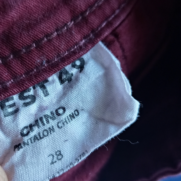 West 49 Casual Red Chino Cargo Style Pants - Picture 2 of 6